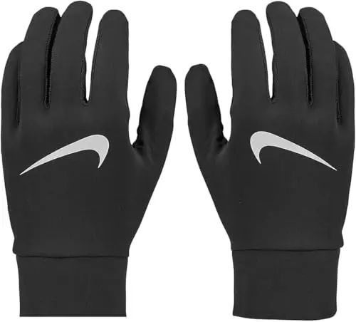 Nike Lightweight Tech Running Gloves showing reflective details and sleek design