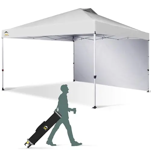 CROWN SHADES 12x12 pop up canopy tent with silver-coated waterproof fabric