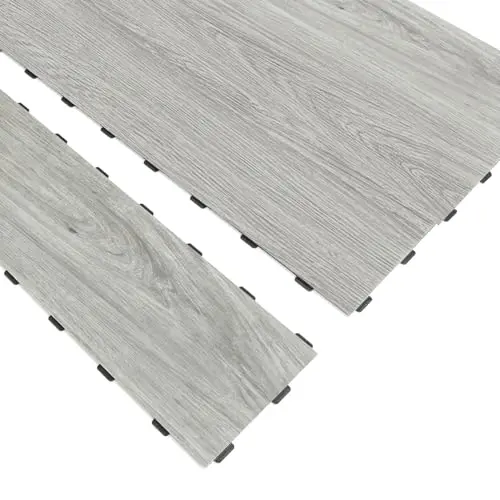 Art3d interlocking vinyl flooring tiles in Venice Ash color