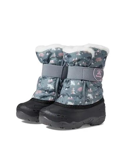 Kamik gray toddler winter boots with print