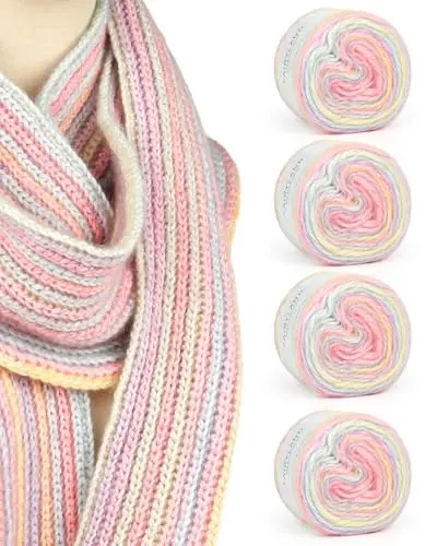 Katech gradient cake yarn in multicolor rainbow shades