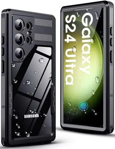 Hllhunkhe waterproof case for Samsung Galaxy S24 Ultra in black