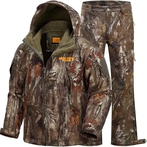 NEW VIEW camo hunting jacket and pants set for deer and duck hunting