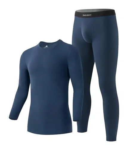 DAVID ARCHY men's lightweight thermal underwear set for active use