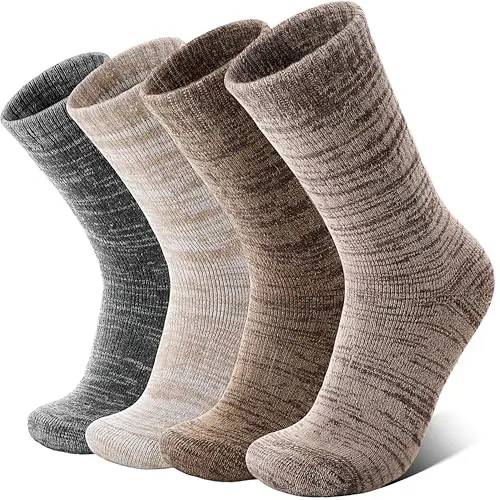 Anlisim merino wool socks showing compression support and cozy texture