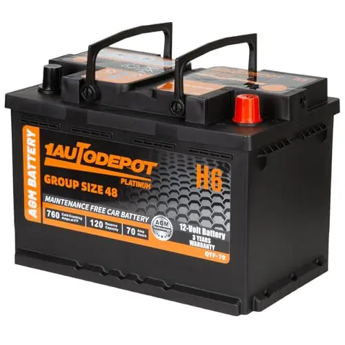 1AUTODEPOT Group 48 car battery with 760 CCA