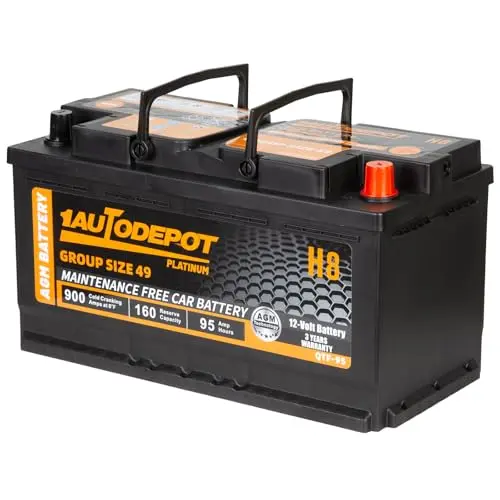 1AUTODEPOT Group 49 car battery with 900 CCA for cold weather