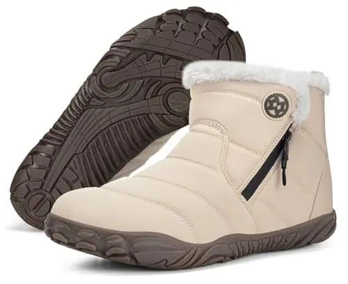 BAREFOOT winter ankle booties with wide toe design