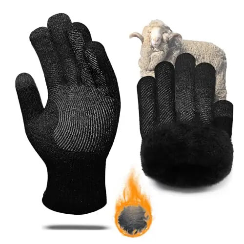 CozyGalar merino wool winter gloves with touchscreen functionality