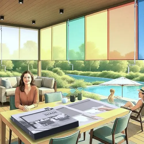 HILADUO customized outdoor roller shade with motorized option