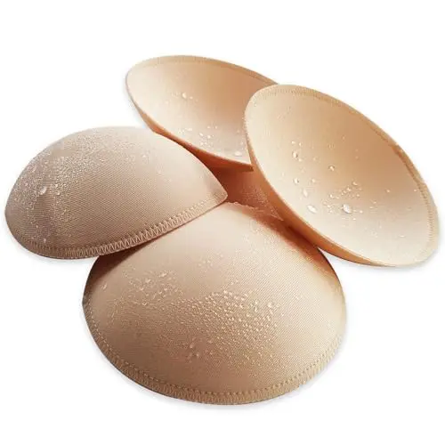 2 PAIRS round waterproof bra inserts for larger cups