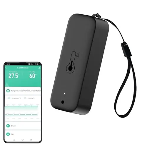 PHOVOLT WiFi hygrometer thermometer sensor in black