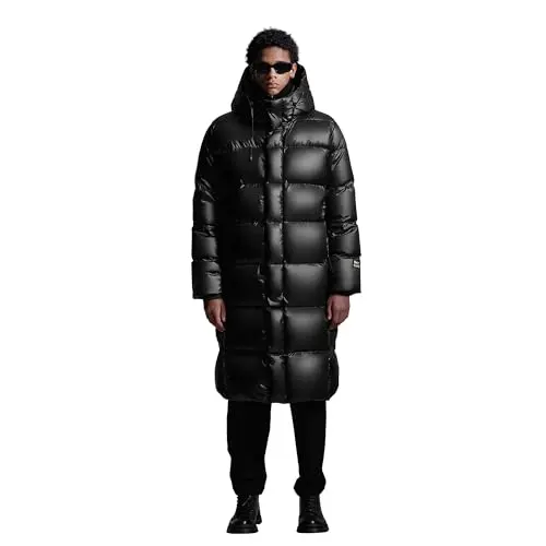 CMCLABS NoirGold goose down puffer jacket showing adjustable cuffs and hem