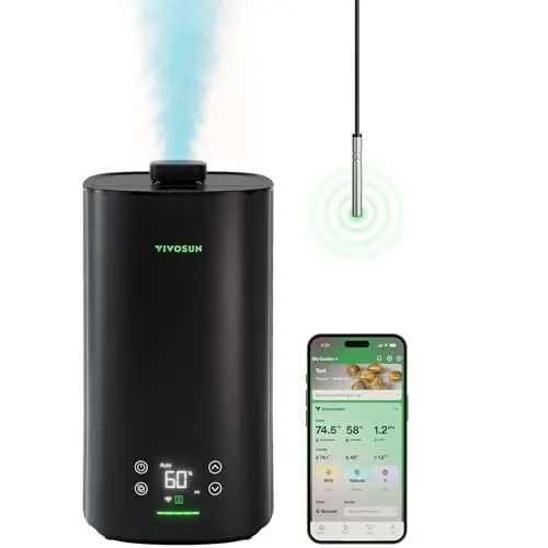 VIVOSUN AeroStream H05 Wi-Fi humidifier with temperature and humidity probe