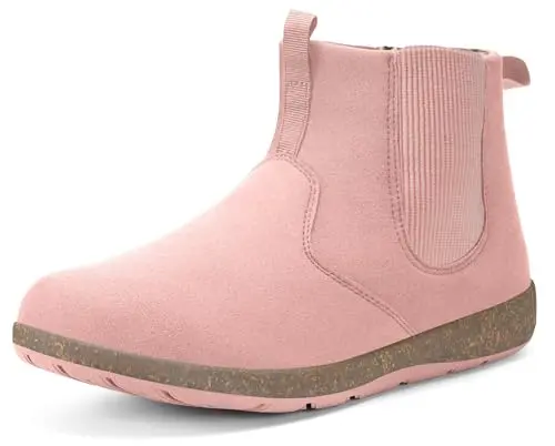 HSYOOES Chelsea boots with wide toe box and slip-on design