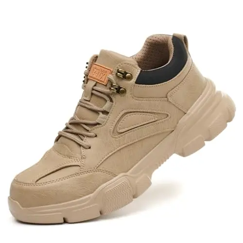 DetoDote steel toe work boots for wide feet