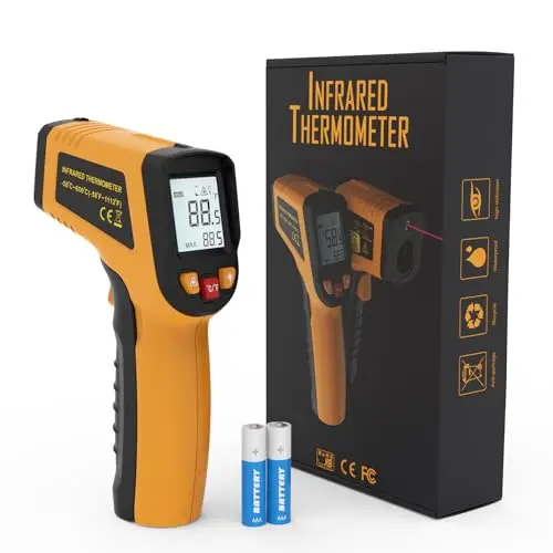 KNINE OUTDOORS infrared thermometer with eye-protect LCD display