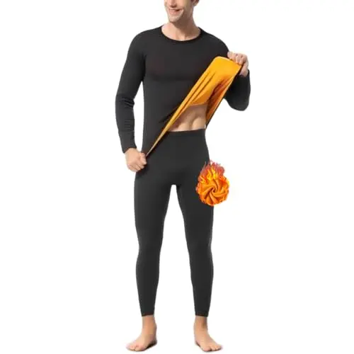 Ouruikia heavyweight thermal underwear for extreme cold