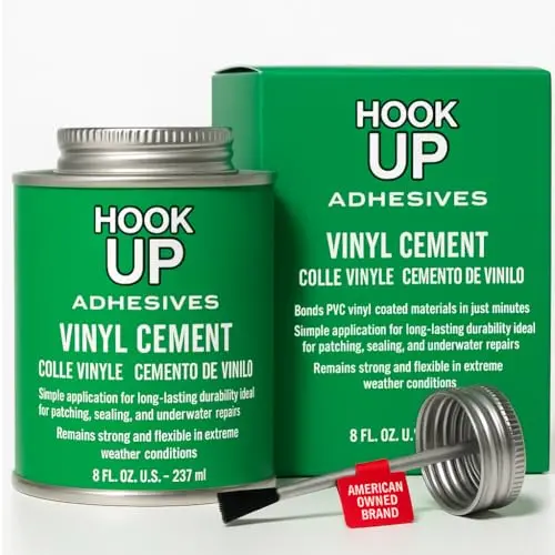 HOOK UP Vinyl Cement Glue bottle for pool and inflatable repairs