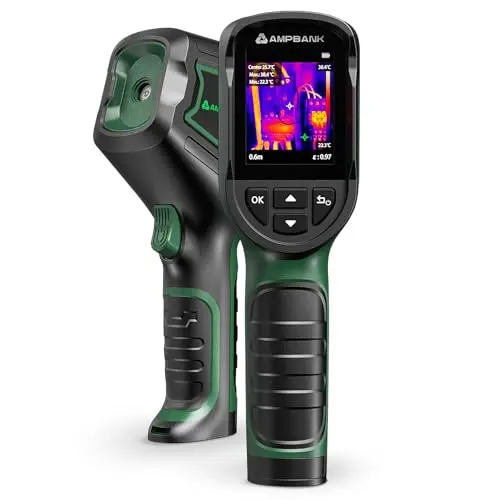 AMPBANK H128 thermal camera showing long battery life display