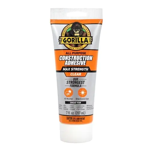 Gorilla Max Strength Construction Adhesive clear glue tube