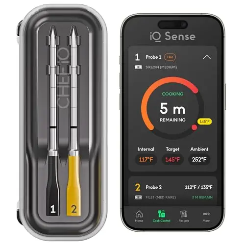CHEF iQ Sense wireless meat thermometer with two ultra-thin probes