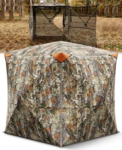 Holiwei 360 degree silent see-through hunting blind