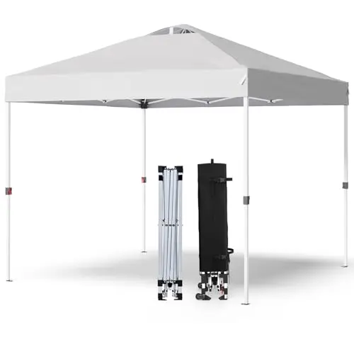 PHONWHON Shades 10x10 pop up canopy with wheels and waterproof fabric