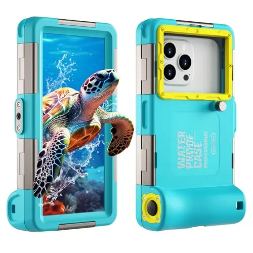 VAMGRMIS blue waterproof phone case for underwater use