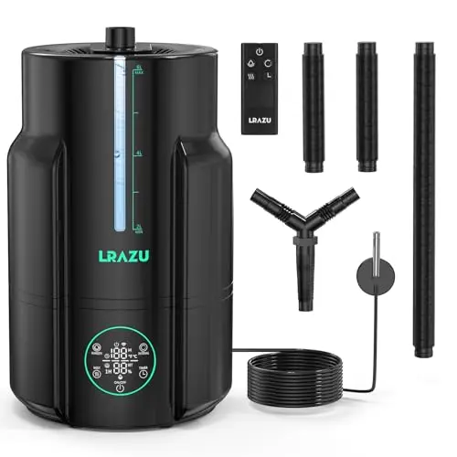 LRAZU 6L smart humidifier with dual nozzles and climate tracking