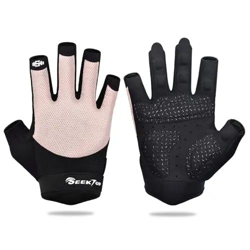 Seektop workout gloves with thick padding and breathable mesh