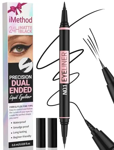 iMethod Liquid Eyeliner with dual-ended brush and thick tip