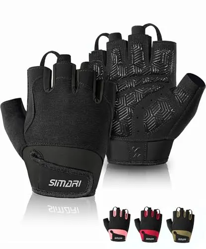 SIMARI workout gloves with SBR padding and breathable back