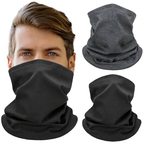 Two-pack neck warmer and ski mask combo showing versatile wear