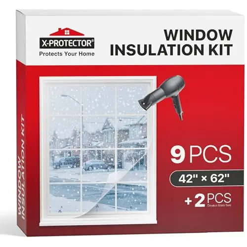X-Protector clear window insulation kit with multiple sheets