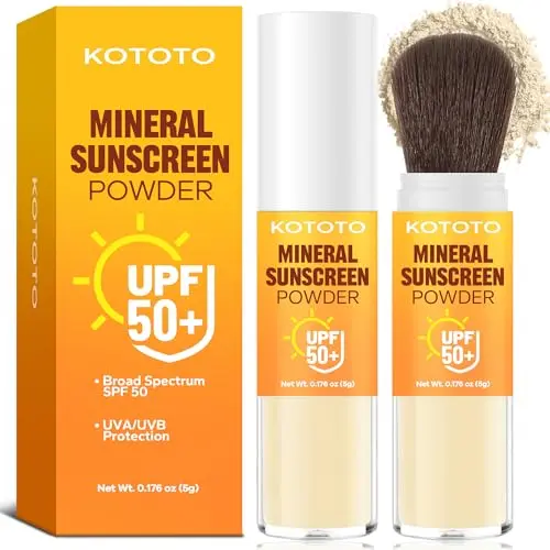 Kototo powder sunscreen with SPF 50 for face and scalp