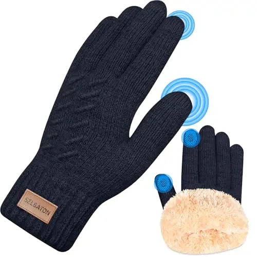 SELBATON winter gloves with double fleece lining and high stretch fabric